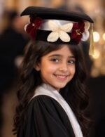 ⁦قبعة التخرج اليدوية مع بوكس توزيعات التخرج المخملي⁩ - الصورة ⁦4⁩